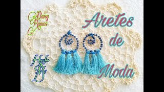 Aretes de Moda Motitas Borlas DIY [upl. by Akehsay230]