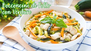 Bocconcini di Pollo con Verdure in Padella  Ricetta Facile Pollo Cremoso  55Winston55 [upl. by Rutra561]