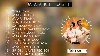 Maari OST  Maari BGM  Jukebox  Maari BGM  Maari Full BGM  Dhanush  Anirudh  100D MUSIX [upl. by Dubois918]