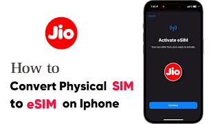 How to convert Jio Physical SIM to eSIM on Iphone [upl. by Eenrahc47]