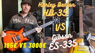 Harley Benton HB 35 VS Gibson ES 335  guitar comparison [upl. by Herzog495]