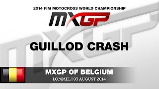 MXGP of Belgium 2014 Guillod Crash  Motocross [upl. by Helfant]