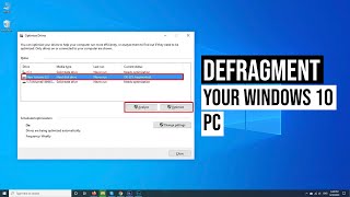 Disk Defragmentation How To Defrag Your Windows 10 Hard Drive [upl. by Gibrian]