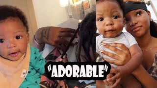 Adorable DDG Son Hallo Playing With Dad Hairs What Halle Bailey Reaction [upl. by Hawthorn]