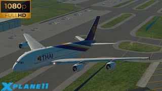 XPlane 11  Plane spotting at Bangkok International Airport at a very close distance [upl. by Fuchs43]