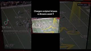 Chargers scripted td pass vs Browns week 9 [upl. by Nets]