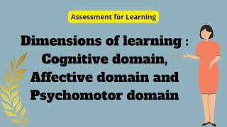 DIMENSIONS OF LEARNING  Cognitive Domain  Affective Domain  Performance Domain  The Vani Classes [upl. by Doerrer]