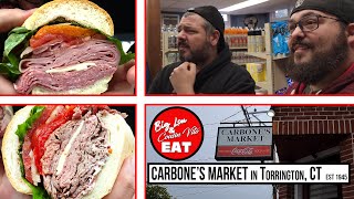 The BIGGEST Sandwiches in CT Carbones Market in Torrington foodreview [upl. by Uile]