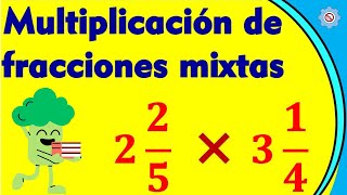 ✅ Multiplicación de Fracciones Mixtas con diferente denominador  ejemplo 2 [upl. by Nylsoj]