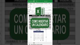 COMO INSERTAR UN CALENDARIO EN EXCEL Excel Exceltips Exceltutorial Shorts Youtubeshorts Short [upl. by Hsima]