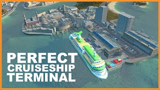 PERFECT Mini Cruiseship Terminal  Cities Skylines [upl. by Hochman]