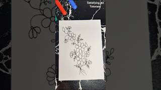 Flower Drawing ।। shortvideo art flower shorts reels trending ytshorts [upl. by Chiarra86]