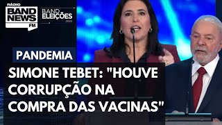 Simone Tebet quotHouve corrupção na compra das vacinasquot [upl. by Ramsdell]