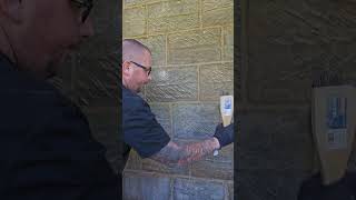 Beating lime mortar pointing [upl. by Skeie]