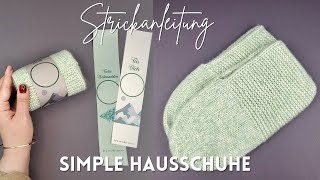 Strickanleitung Hausschuhe für Groß und Klein [upl. by Lilhak468]