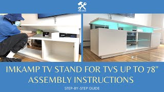 Meble Furniture EVAK Modern 71quot TV Stand Assembly Instruction Imkamp TV Stand for TVs up to 708quot [upl. by Baldwin]