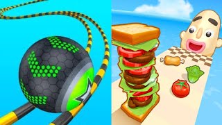 Going Balls vs Sandwich Runner  All Levels Gameplay Android iOS  NEW BIG APK UPDATE [upl. by Asilanna]