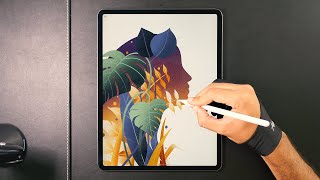 Digital Illustration on iPad Pro [upl. by Eppilihp272]