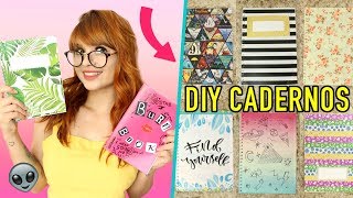 DIY 10 CAPAS DE CADERNOS INCRÍVEIS PARA FAZER  Material Escolar [upl. by Alexine]