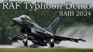 RAF Typhoon Full Display  RCAF CF18 Demo Formation Flight in Rain in 4K  SAIB 2024  20240623 [upl. by Loveridge]