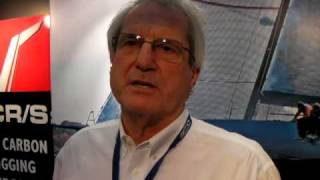 Eric Hall from Hall Spars shows off new halyard locks and aerofoil carbon rigging [upl. by Idnac22]