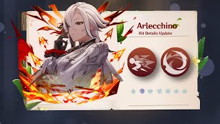 ALL Updates amp DETAILS About ARLECCHINO Skills Talents Weapons [upl. by Ardnuhs]