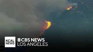 Mt Baldy under evacuation order as Bridge Fire grows to nearly 3000 acres [upl. by Terrene]