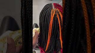 Box braids hairstyle 3 colors combo [upl. by Milissa]