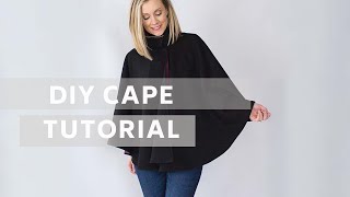 How to Sew a Simple Chic Cape [upl. by Yesdnik]