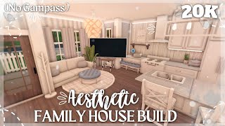 20K BLOXBURG AESTHETIC FAMILY HOUSE BUILD NO GAMEPASS [upl. by Rellim498]