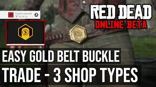 EASY Gold Belt Buckle Award Trader Buckle Up Trophy  Red Dead Online  Red Dead Redemption 2 [upl. by Shauna]