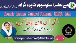 Benzir Income Support Programme BISP Jobs  Jobs Apply Online [upl. by Eimmaj]