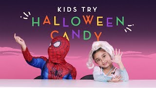 Kids Try Halloween Candy  Kids Try  HiHo Kids [upl. by Penrod]