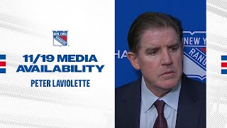 NYR at VAN Peter Laviolette Postgame Media Availability  Nov 19 2024 [upl. by Zebe]