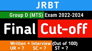 JRBT Group D MTS Final CutOff 😍 [upl. by Strephon421]