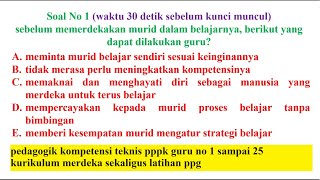 pedagogik kompetensi teknis pppk guru no 1 sampai 25 kurikulum merdeka sekaligus latihan ppg [upl. by Inigo]