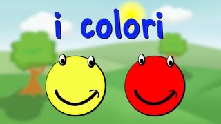 I colori in italiano per bambini  Impara litaliano  Aprenda italiano [upl. by Artened]