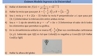 Ingreso a la Universidad Examen Modelo [upl. by Trela]