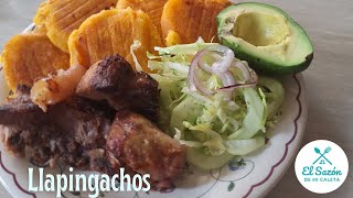 RECETA DE LLAPINGACHOS ECUATORIANOS PASO A PASO [upl. by Sonni]