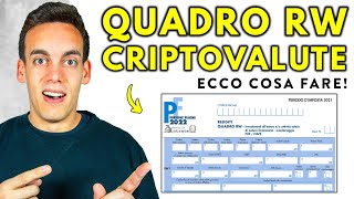 Come Compilare il QUADRO RW delle CRIPTOVALUTE Esempio Completo [upl. by Gildas]