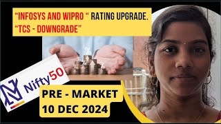 TCS Downgrade amp Infosys and Wipro Upgradequot Pre Market Report Nifty amp Bank Nifty 10 Dec 2024 Range [upl. by Oicnedurp]