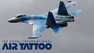 RIAT 2017  SU 27 Arrival PlanesTV [upl. by Yrkcaz765]