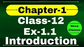 Introduction Chapter1  Relation amp Function  Class 12 Math Chapter1  Chapter1 Class12 Nexa Classes [upl. by Tisbe684]