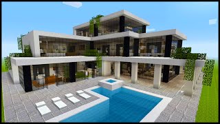 Minecraft How to Build a Modern Mansion  PART 1 [upl. by Ahseekat]