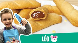 Les baguettes fourrées au chocolat de Léo  Recette facile pour les enfants [upl. by Carleton]