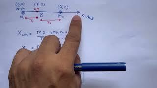 How to find Centre of Mass of two particles system  Class 11 Physics [upl. by Sabrina]