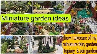 Miniature garden ideas  Fairy gardenTopiaryZen garden ideas  Best Tray Gardening Ideas 💡 [upl. by Htebi]