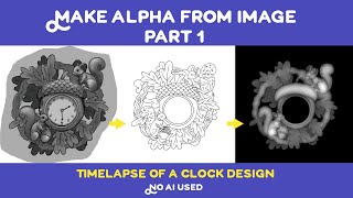 Make heightmap From Image for basrelief squirrel frame  Part 1 [upl. by Nathanael]