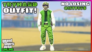 Easy Green Joggers Invisible Torso Glitch Tryhard Modded Outfit No Transfer GTA Online [upl. by Solakcin2]