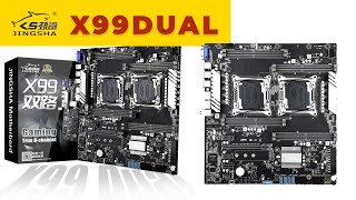 COOL JINGSHA X99 Dual CPU Motherboard LGA 2011V3 V4 SATA30 NVMe M2 8 DDR4 DIMM Up to 256GB [upl. by Azial]